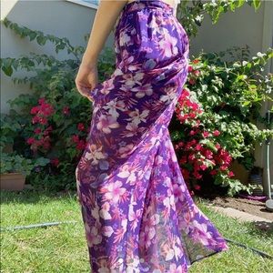 Floral maxi skirt